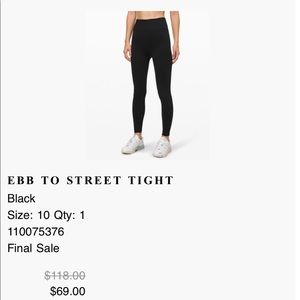 Black Lululemon leggings